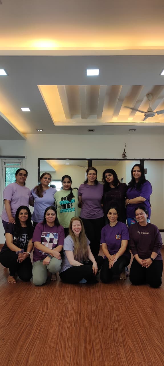 Group photo of Soulz Fitness participants after International Yoga Day 2026 session
