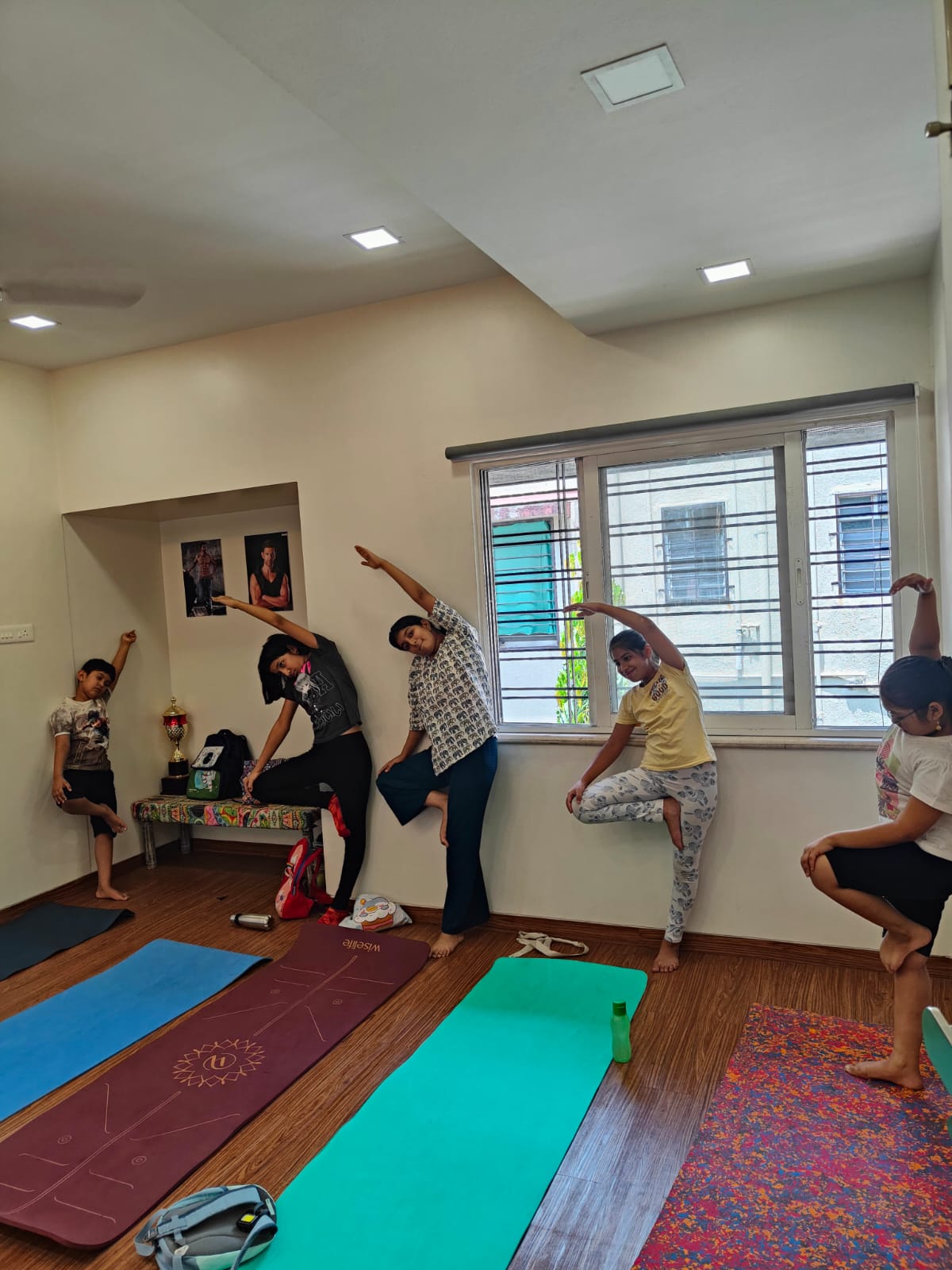 Group of kids at Soulz Fitness yoga studio Kondhwa Pune